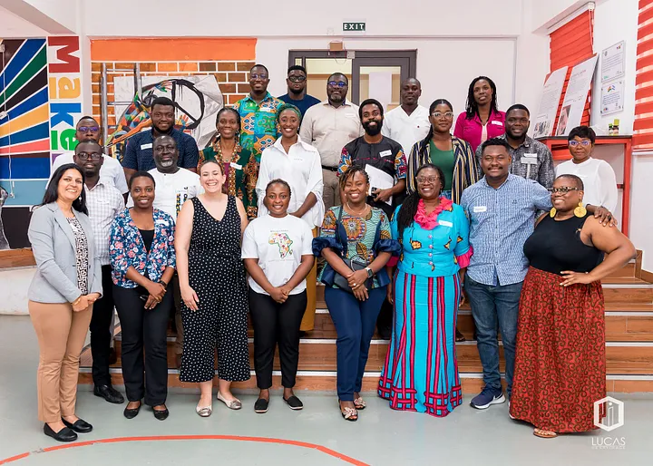 Pollinate Impact staff and incubators at an event in Accra, Ghana.