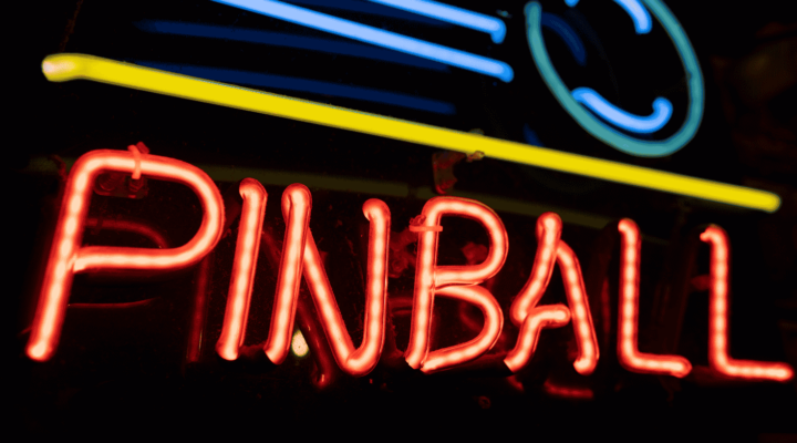 Neon Pinball Machine Sign