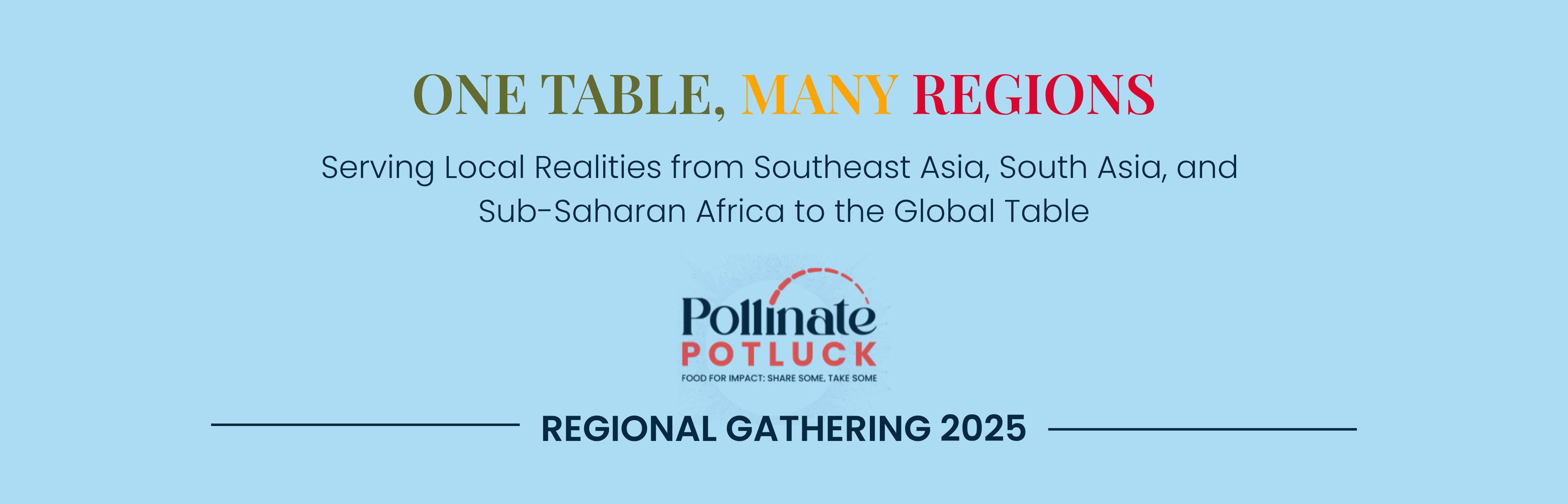 regional potlucks 2025 - one table many regions