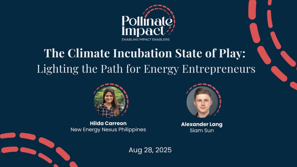 Climate Incubation Webinar: Energy Entrepreneurs
