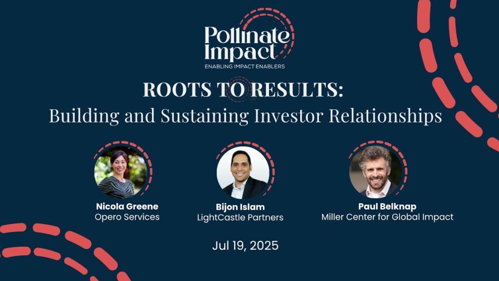 Roots to Results Webinar : building and sustaining investor relationships