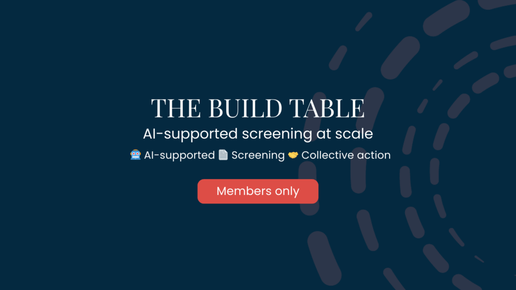 March 18 - The Build Table