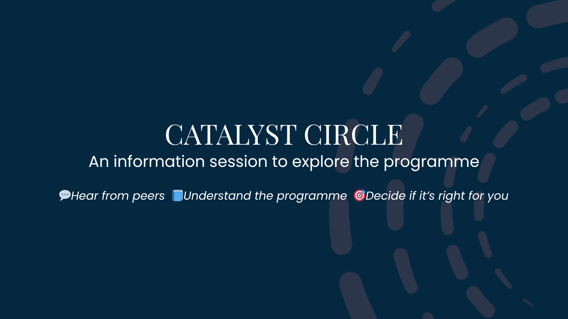 April 28th catalyst circle info session banner